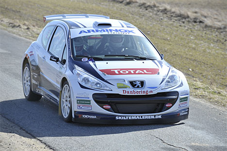 Christian Jensen og Søren Tøndborg starter i denne nybyggede Peugeot Sport 207 Super 2000
